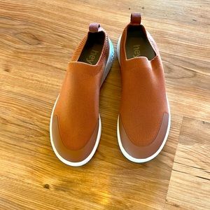 Hey Folks nutmeg colour slip on shoes
